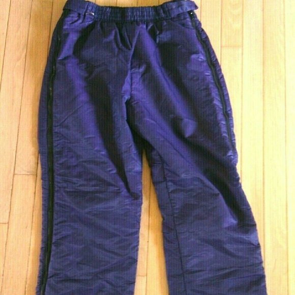 Women's Ski Pants Winter Snow Size 12 Lined Insulated Stretch Mobius Purple Zip - Picture 9 of 16